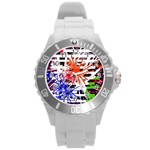 Colorful big bang Round Plastic Sport Watch (L) Front