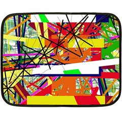Colorful Abstraction By Moma Fleece Blanket (mini) by Valentinaart