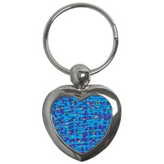 Blue Decorative Art Key Chains (heart)  by Valentinaart