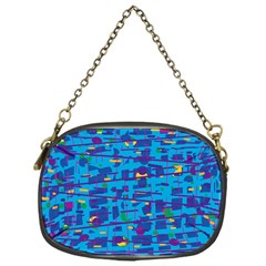 Blue Decorative Art Chain Purses (one Side)  by Valentinaart