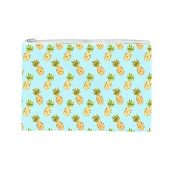 Tropical Watercolour Pineapple Pattern Cosmetic Bag (large) 