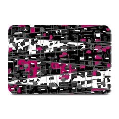 Magenta, White And Gray Decor Plate Mats