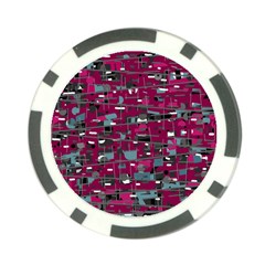 Magenta Decorative Design Poker Chip Card Guards (10 Pack)  by Valentinaart