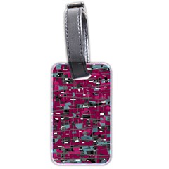 Magenta Decorative Design Luggage Tags (two Sides) by Valentinaart