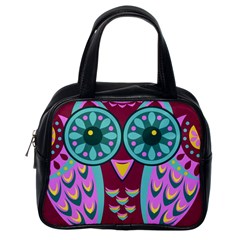 Owl Classic Handbags (one Side) by olgart