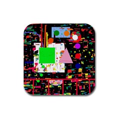 Colorful Facroty Rubber Square Coaster (4 Pack)  by Valentinaart