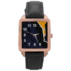 Digital Abstraction Rose Gold Leather Watch  by Valentinaart