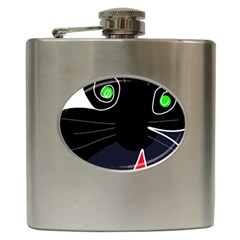 Big Cat Hip Flask (6 Oz) by Valentinaart