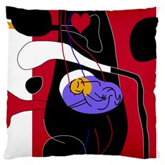 Love Large Flano Cushion Case (one Side) by Valentinaart