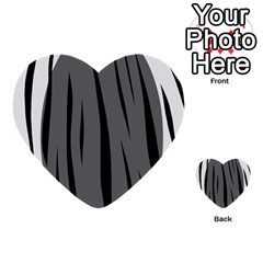 Gray, Black And White Design Multi-purpose Cards (heart)  by Valentinaart