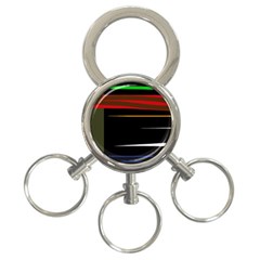 Colorful Lines  3-ring Key Chains by Valentinaart
