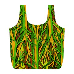 Upside-down Forest Full Print Recycle Bags (l)  by Valentinaart