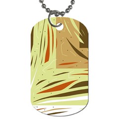 Brown Decorative Design Dog Tag (two Sides) by Valentinaart