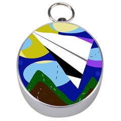 Paper airplane Silver Compasses