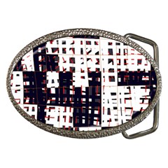 Abstract City Landscape Belt Buckles