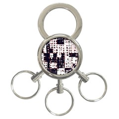 Abstract City Landscape 3-ring Key Chains by Valentinaart