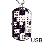 Abstract city landscape Dog Tag USB Flash (Two Sides)  Back