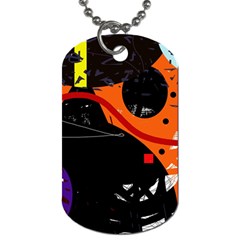 Orange Dream Dog Tag (two Sides) by Valentinaart