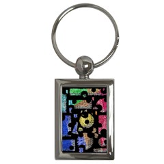 Colorful Puzzle Key Chains (rectangle)  by Valentinaart