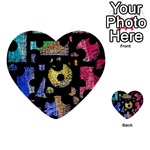 Colorful puzzle Multi-purpose Cards (Heart)  Back 6