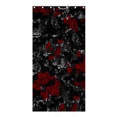 Gray And Red Decorative Art Shower Curtain 36  X 72  (stall)  by Valentinaart