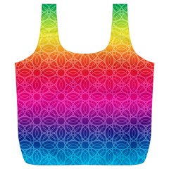 Rainbow Rings Reusable Bag (xl) by PhotoThisxyz