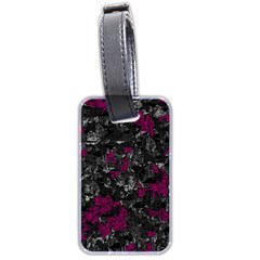 Magenta And Gray Decorative Art Luggage Tags (two Sides) by Valentinaart