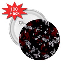 Red, White And Black Abstract Art 2 25  Buttons (100 Pack)  by Valentinaart