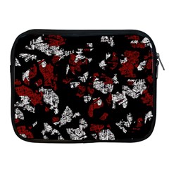 Red, White And Black Abstract Art Apple Ipad 2/3/4 Zipper Cases by Valentinaart