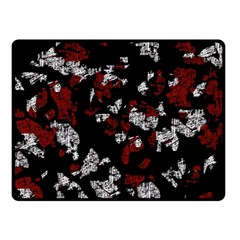 Red, White And Black Abstract Art Double Sided Fleece Blanket (small)  by Valentinaart