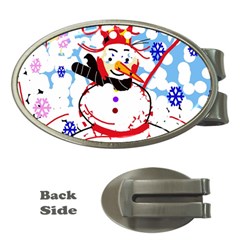 Snowman Money Clips (oval)  by Valentinaart