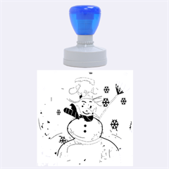 Snowman Rubber Round Stamps (large) by Valentinaart