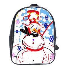 Snowman School Bags (xl)  by Valentinaart