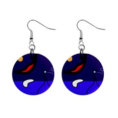 Night Duck Mini Button Earrings by Valentinaart