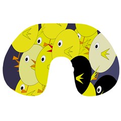 Yellow Flock Travel Neck Pillows by Valentinaart