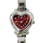 Elegant red twist Heart Italian Charm Watch Front