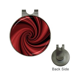 Elegant Red Twist Hat Clips With Golf Markers