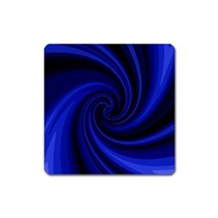 Blue Decorative Twist Square Magnet by Valentinaart