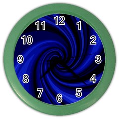 Blue Decorative Twist Color Wall Clocks by Valentinaart