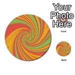 Green and orange twist Multi-purpose Cards (Round)  Front 49