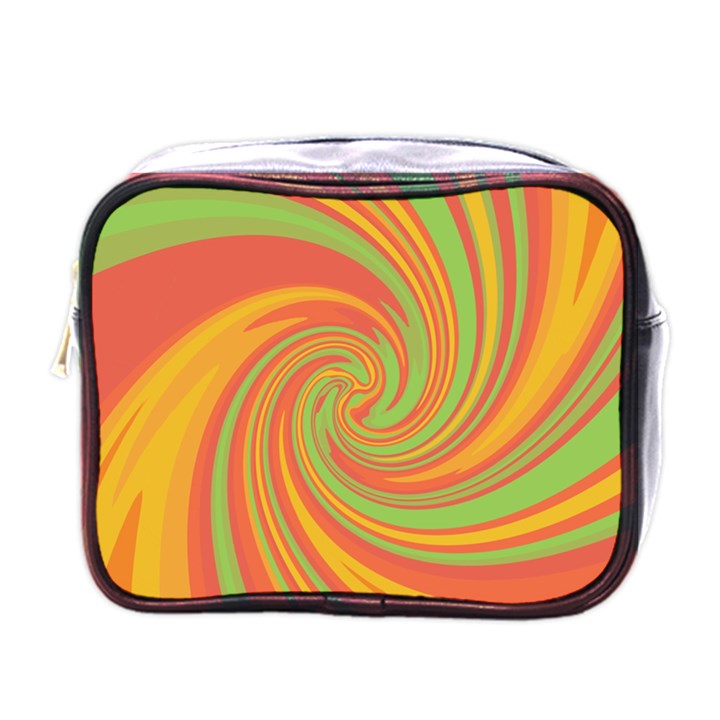 Green and orange twist Mini Toiletries Bags