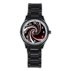 Decorative Twist Stainless Steel Round Watch by Valentinaart