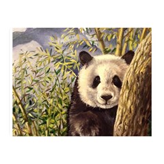 Panda Double Sided Flano Blanket (mini)  by ArtByThree