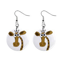 Giraffe  Mini Button Earrings by Valentinaart