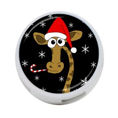 Christmas Giraffe 4-port Usb Hub (two Sides)  by Valentinaart