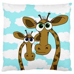 Just The Two Of Us Large Cushion Case (two Sides) by Valentinaart