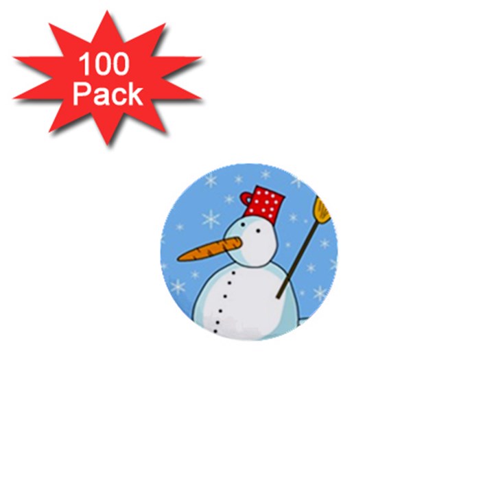 Snowman 1  Mini Buttons (100 pack) 