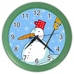 Snowman Color Wall Clocks