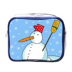 Snowman Mini Toiletries Bags by Valentinaart