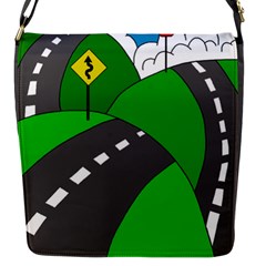 Hit The Road Flap Messenger Bag (s) by Valentinaart